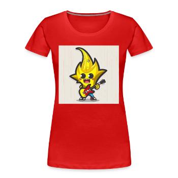 Banana Stealth - Frauen Premium Bio T-Shirt - Rot - Vorne - Mia (176cm)