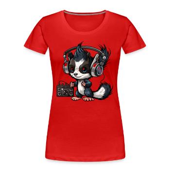Stinkin-Beats - Frauen Premium Bio T-Shirt - Rot - Vorne - Mia (176cm)