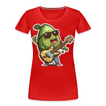 Avocado-Riff - Frauen Premium Bio T-Shirt - Rot - Vorne - Mia (176cm)