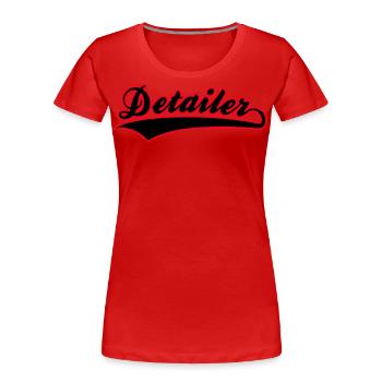 Car Detailer, Car Lover, Vehicle Detailer - Women's Premium Organic T-Shirt - red - Front - Mia (176cm)