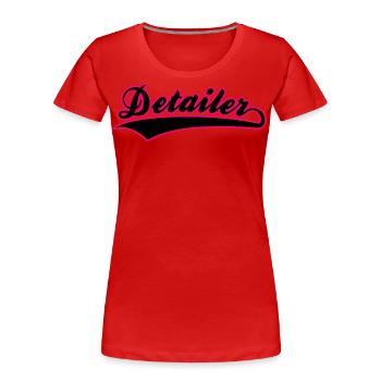 Car Detailer, Car Lover, Vehicle Detailer - Women's Premium Organic T-Shirt - red - Front - Mia (176cm)