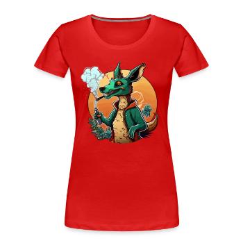 Kangaroo Joyride - Women's Premium Organic T-Shirt - red - Front - Mia (176cm)