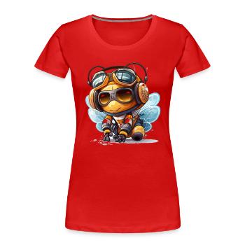 Summender Champion - Frauen Premium Bio T-Shirt - Rot - Vorne - Mia (176cm)
