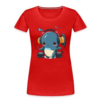 Wal-Beats - Frauen Premium Bio T-Shirt - Rot - Vorne - Mia (176cm)
