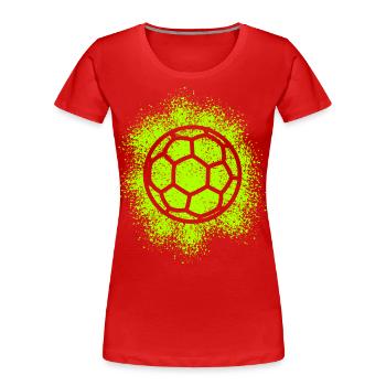 Handball Player Player Coach Handball Player - Women's Premium Organic T-Shirt - red - Front - Mia (176cm)