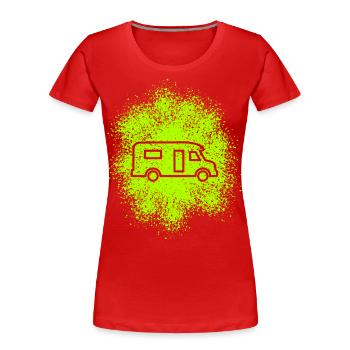 Semi-integrated motorhome semi-integrated living area - Women's Premium Organic T-Shirt - red - Front - Mia (176cm)