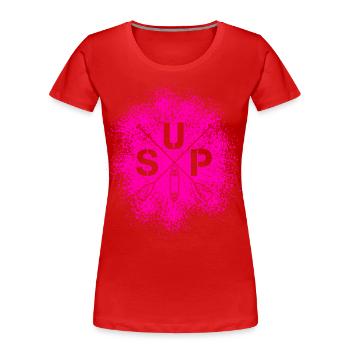 Stand Up Paddle SUP Board Standup Paddling - T-shirt bio Premium Femme - rouge - Devant - Mia (176cm)