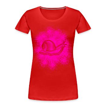Süße Schnecke mit Schneckenhaus - Frauen Premium Bio T-Shirt - Rot - Vorne - Mia (176cm)