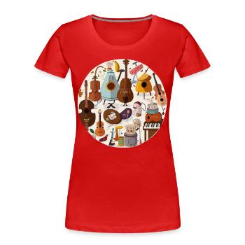 The Instrumental Crew - Women's Premium Organic T-Shirt - red - Front - Mia (176cm)