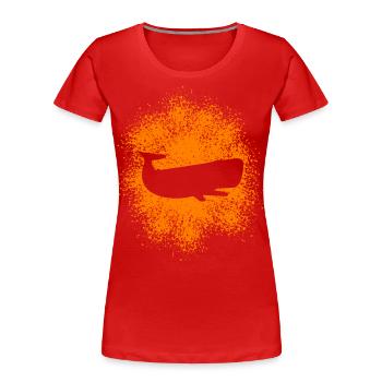 Pottwal Ozean Schützer - Frauen Premium Bio T-Shirt - Rot - Vorne - Mia (176cm)