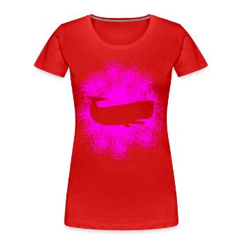 Pottwal Ocean Schützer - Frauen Premium Bio T-Shirt - Rot - Vorne - Mia (176cm)
