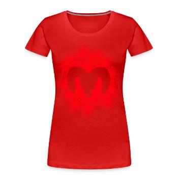 Dickhornschaf - Frauen Premium Bio T-Shirt - Rot - Vorne - Mia (176cm)