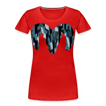 Dickhornschaf Camouflage – Wildnis pur - Frauen Premium Bio T-Shirt - Rot - Vorne - Mia (176cm)