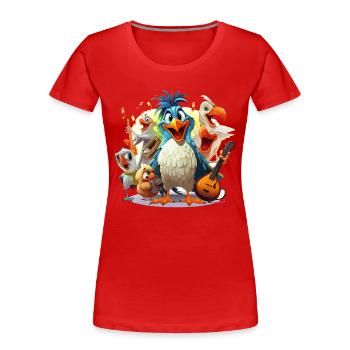 The Hilarious Maestro - Women's Premium Organic T-Shirt - red - Front - Mia (176cm)
