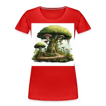 sagesse ancienne - T-shirt bio Premium Femme - rouge - Devant - Mia (176cm)