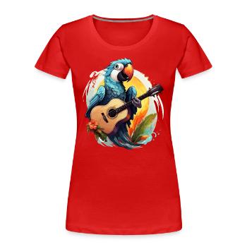 Tropische Melodien - Frauen Premium Bio T-Shirt - Rot - Vorne - Mia (176cm)