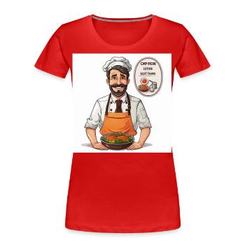 Die Gourmet-Couture - Frauen Premium Bio T-Shirt - Rot - Vorne - Mia (176cm)
