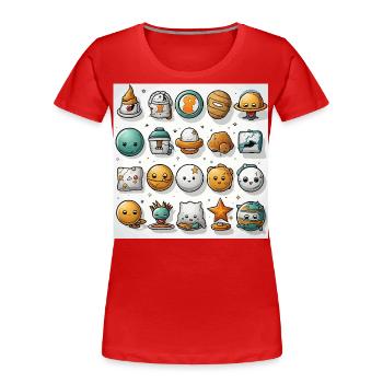 Die Geeks-Bleibe - Frauen Premium Bio T-Shirt - Rot - Vorne - Mia (176cm)