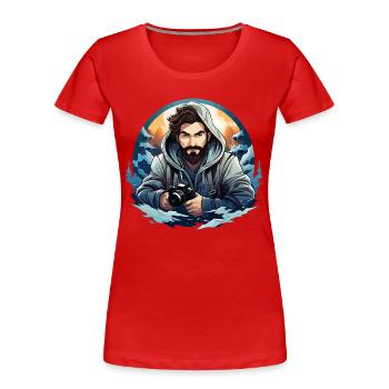 Master the Frame: Ausbildung zum visuellen Geschichtenerzähler - Frauen Premium Bio T-Shirt - Rot - Vorne - Mia (176cm)