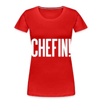 Chefin - Frauen Premium Bio T-Shirt - Rot - Vorne - Mia (176cm)