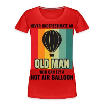 Montgolfière Montgolfière Montgolfière - T-shirt bio Premium Femme - rouge - Devant - Mia (176cm)