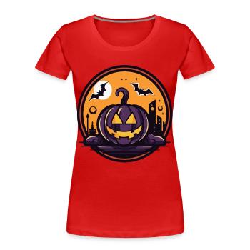 Fête halloween - T-shirt bio Premium Femme - rouge - Devant - Mia (176cm)