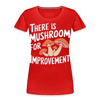 Champignons Champignons Champignon Champignon - T-shirt bio Premium Femme - rouge - Devant - Mia (176cm)