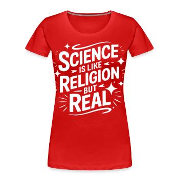 Atheismus Atheist Anti-Religion Agnostiker - Frauen Premium Bio T-Shirt - Rot - Vorne - Mia (176cm)