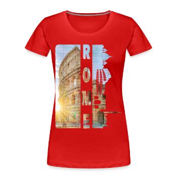 Rome Rome Italy City Skyline Home Love - Women's Premium Organic T-Shirt - red - Front - Mia (176cm)