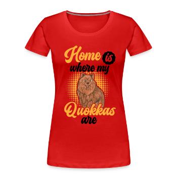 Quokka is my home Australia marsupial - Women's Premium Organic T-Shirt - red - Front - Mia (176cm)