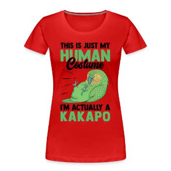 Kakapo juste un costume sans vol kakapo - T-shirt bio Premium Femme - rouge - Devant - Mia (176cm)