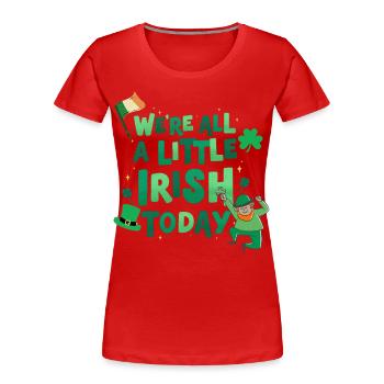 Bonne Saint-Patrick. La Saint-Patrick! - T-shirt bio Premium Femme - rouge - Devant - Mia (176cm)