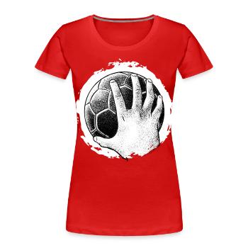 Joueur de handball Handball Outfit Handball Joueur de handball - T-shirt bio Premium Femme - rouge - Devant - Mia (176cm)