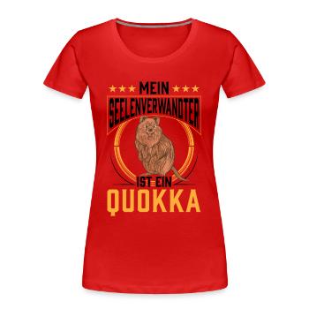Quokka ist mein Seelenverwandter Beuteltier - Frauen Premium Bio T-Shirt - Rot - Vorne - Mia (176cm)