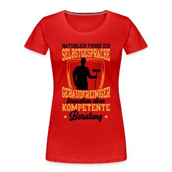 Gebäudereiniger braucht Beratung Fassadenreiniger - Frauen Premium Bio T-Shirt - Rot - Vorne - Mia (176cm)