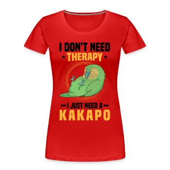 Juste besoin de perroquet kakapo incapable de voler - T-shirt bio Premium Femme - rouge - Devant - Mia (176cm)