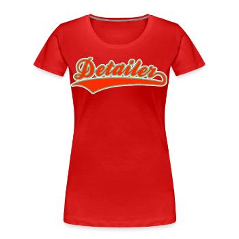 Car Detailer, Car Lover, Vehicle Detailer - Women's Premium Organic T-Shirt - red - Front - Mia (176cm)