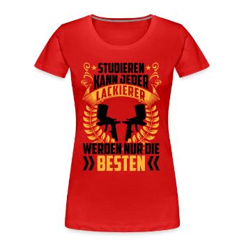 Vehicle Painters The Best Become Car Painters - Women's Premium Organic T-Shirt - red - Front - Mia (176cm)