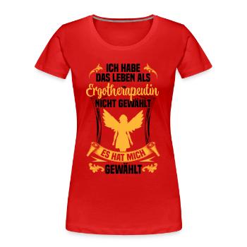 Leben als Ergotherapeutin Ergotherapie - Frauen Premium Bio T-Shirt - Rot - Vorne - Mia (176cm)