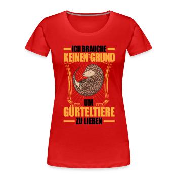 Tatout Pas de raison Armadillo Armadillo Armadillo - T-shirt bio Premium Femme - rouge - Devant - Mia (176cm)
