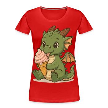 instead of fire - Women's Premium Organic T-Shirt - red - Front - Mia (176cm)
