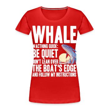 Wale beobachten - Frauen Premium Bio T-Shirt - Rot - Vorne - Mia (176cm)