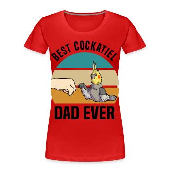 Calopsitte - T-shirt bio Premium Femme - rouge - Devant - Mia (176cm)