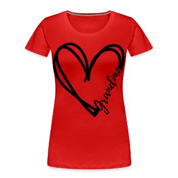 I LOVE GRANDMA. GRANDMA GIFT. - Women's Premium Organic T-Shirt - red - Front - Mia (176cm)