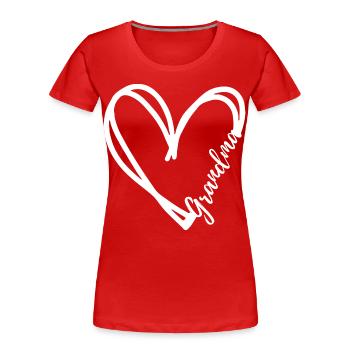 I LOVE GRANDMA. GRANDMA GIFT. - Women's Premium Organic T-Shirt - red - Front - Mia (176cm)