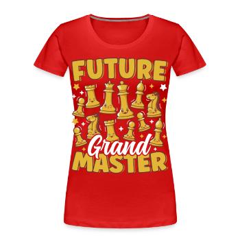 Future Grandmaster Chess Player Cute Chess Pieces - T-shirt bio Premium Femme - rouge - Devant - Mia (176cm)