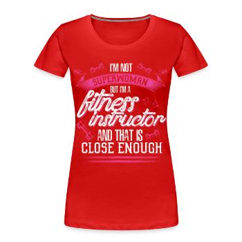 Fitness Instructor - EN - Frauen Premium Bio T-Shirt - Rot - Vorne - Mia (176cm)