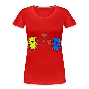 Tennis Tennis Game Sportsman Tennis Match Sport - T-shirt bio Premium Femme - rouge - Devant - Mia (176cm)