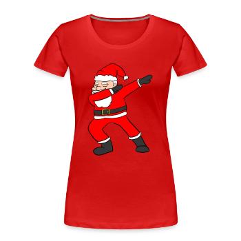 Dabbing Santa - Frauen Premium Bio T-Shirt - Rot - Vorne - Mia (176cm)