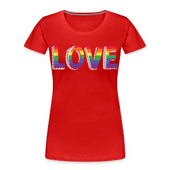 LGBTQ - Women's Premium Organic T-Shirt - red - Front - Mia (176cm)